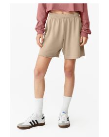 Bella + Canvas 3797 Ladies' Cutoff Sweat Short (Color: TAN, size: S)